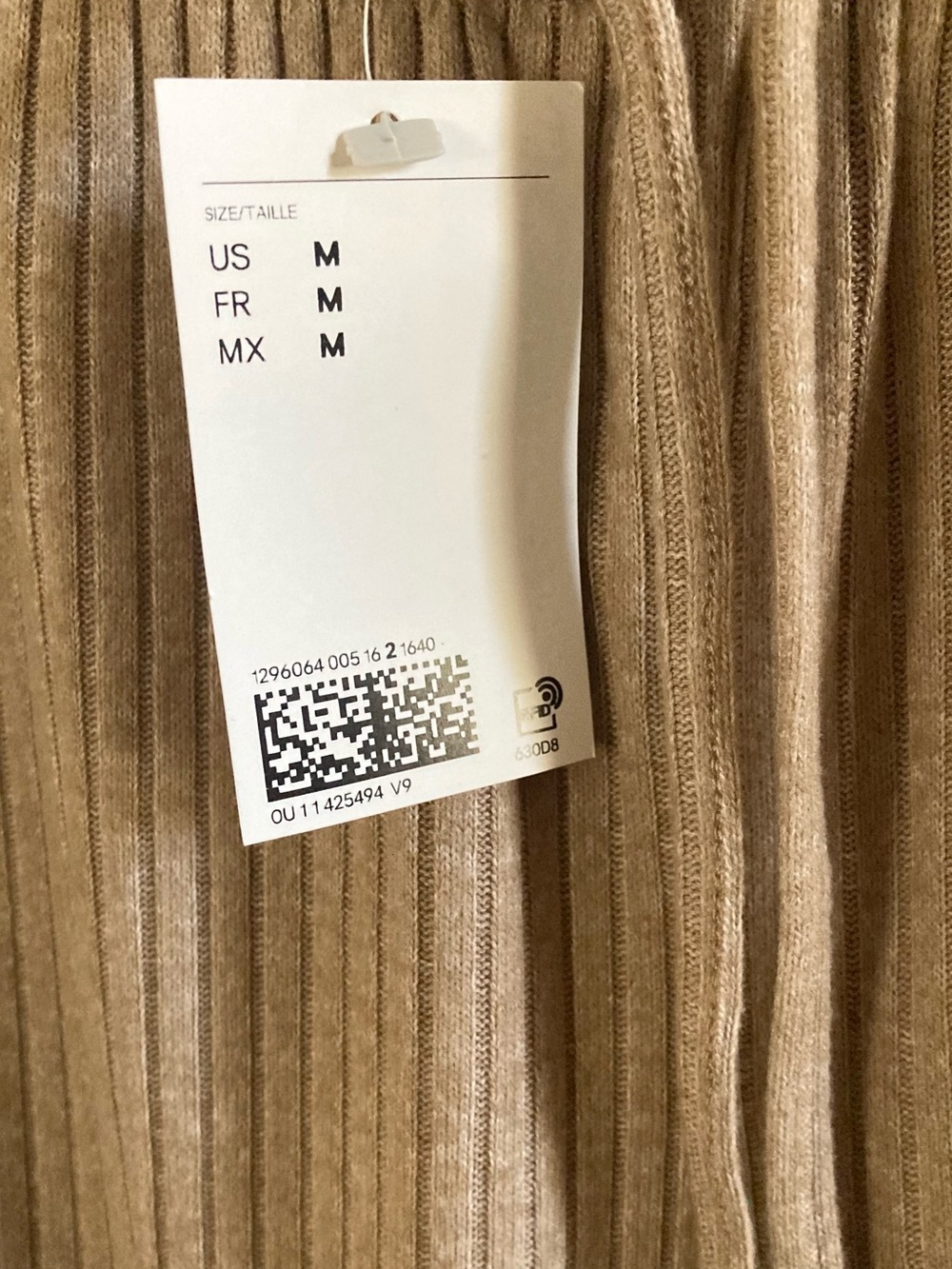 H&M Ribbed Wide-Leg Knit Pants - Tan - Picture 2 of 2